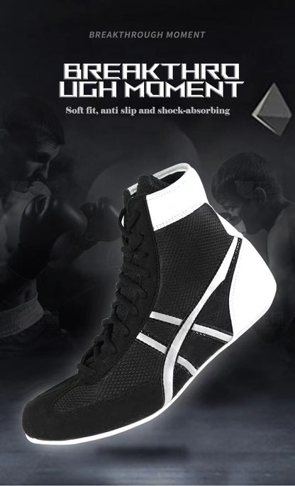 Weightlifting shoes boxing shoes breathable wear-resistant non-slip wrestling shoes fighting sports shoes gym training shoes