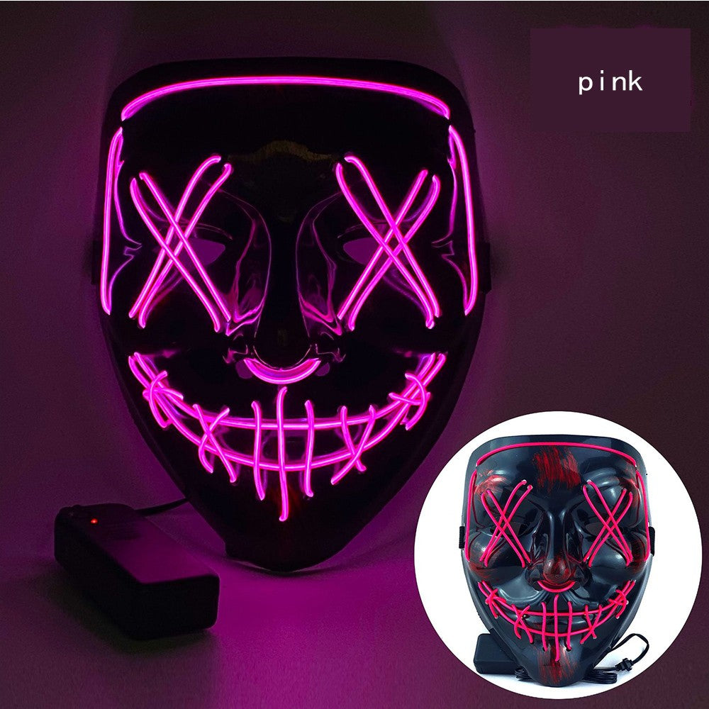 New Halloween Neon Led Purge Masquerade Carnival Party Masks Light Luminous in The Dark Cosplay Supplies