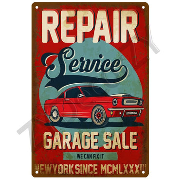 Garage Metal Sign House Plaque Metal Poster Tin Sign Plate Wall Posters Vintage Retro Aesthetic Room Decor Wall Art Decoration
