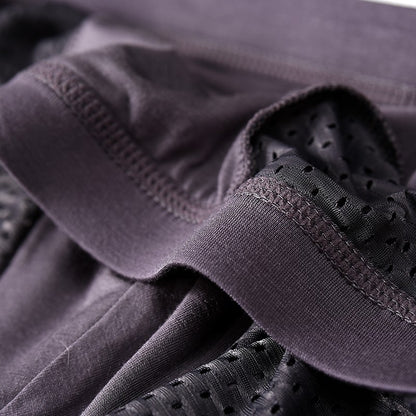 L-8XL Plus Banboo Fiber Men Underwear Male boxer Solid Panties Shorts Men's  Underpants Breathable Intimate Man boxers 4pcs