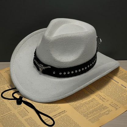 Rivet Hat Outdoor Felt Hat Western Hat Windproof For Windy Conditions Horseback Riding Western Events