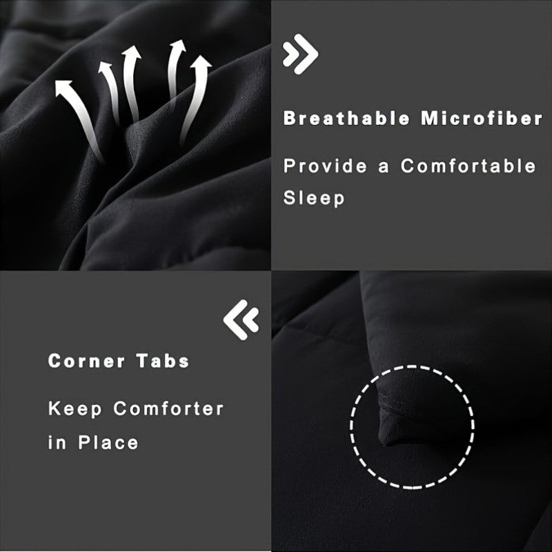 Full Size Bed Comforter Set Soft Breathable All Seasons Bedding with 2/3 pcs,1 Comforter And 1/2 Pillow Shams Machine Washable