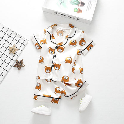 New Summer Baby Boys Clothes Suit Children Girls Sleepwear Shirt Shorts 2Pcs/Sets Kids Pajamas Toddler Costume Infant Tracksuits