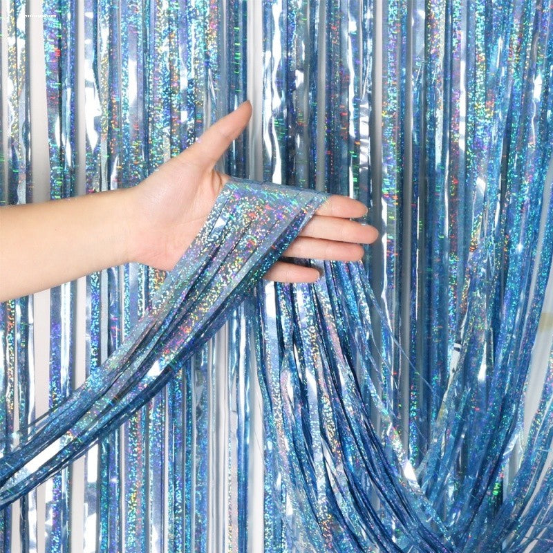 2M Glitter Pink Metallic Foil Tinsel Curtain Backdrop Birthday Wedding Bridal Shower Bachelorette Party Decor Adult Anniversary
