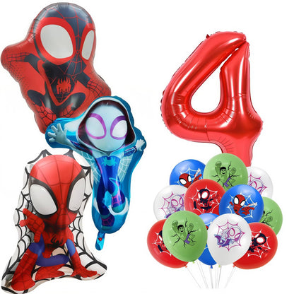 Spidey Giant Balloons Red Spider Aluminum Foil Balloon Superhero Birthday Party Decoration Party Photo Props Baby Shower Globos