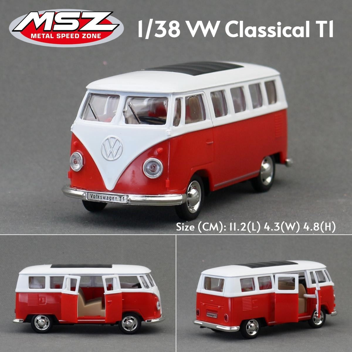 MSZ 1/43 Audi RS7 R8 RS5 Q7 Volkswagen T1 Bus Beetle Toy Car Model Diecast Metal Miniature Pull Back Collection Gift Children