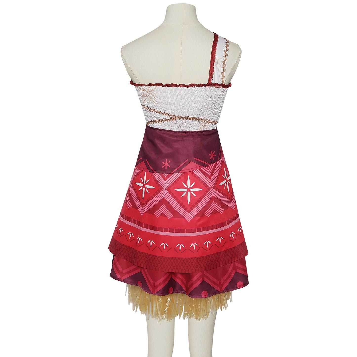 Family Matching Moana Costume Set, Adult  Kids Polynesian Princess Dress with Fringe, Halloween Carnival Party Cosplay Outfit