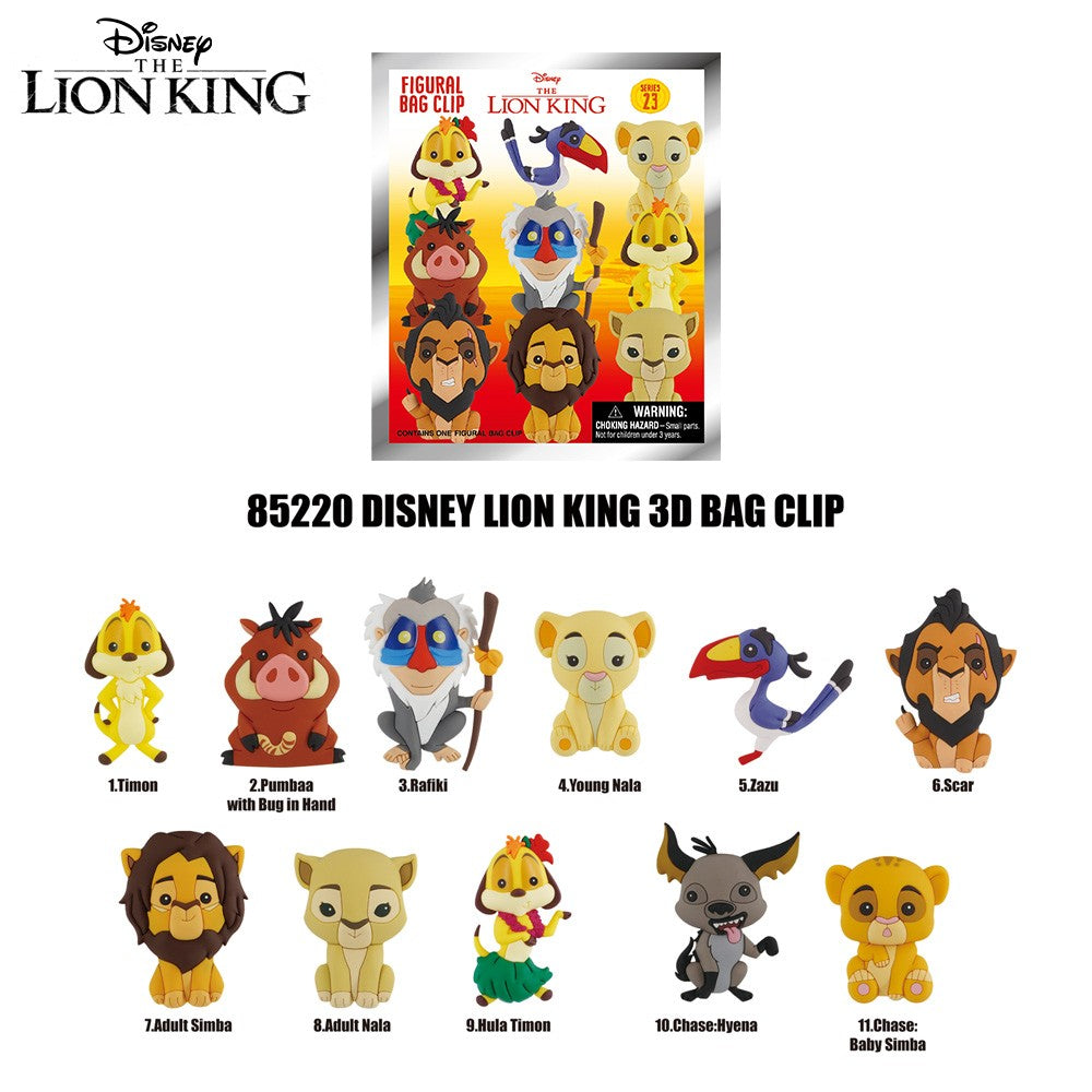 O Rei Leão Chaveiro de Bolsa de PVC Colecionável Licenciado Oficialmente Simba Timão Pumba Decoração Presente 1 Unidade Disney