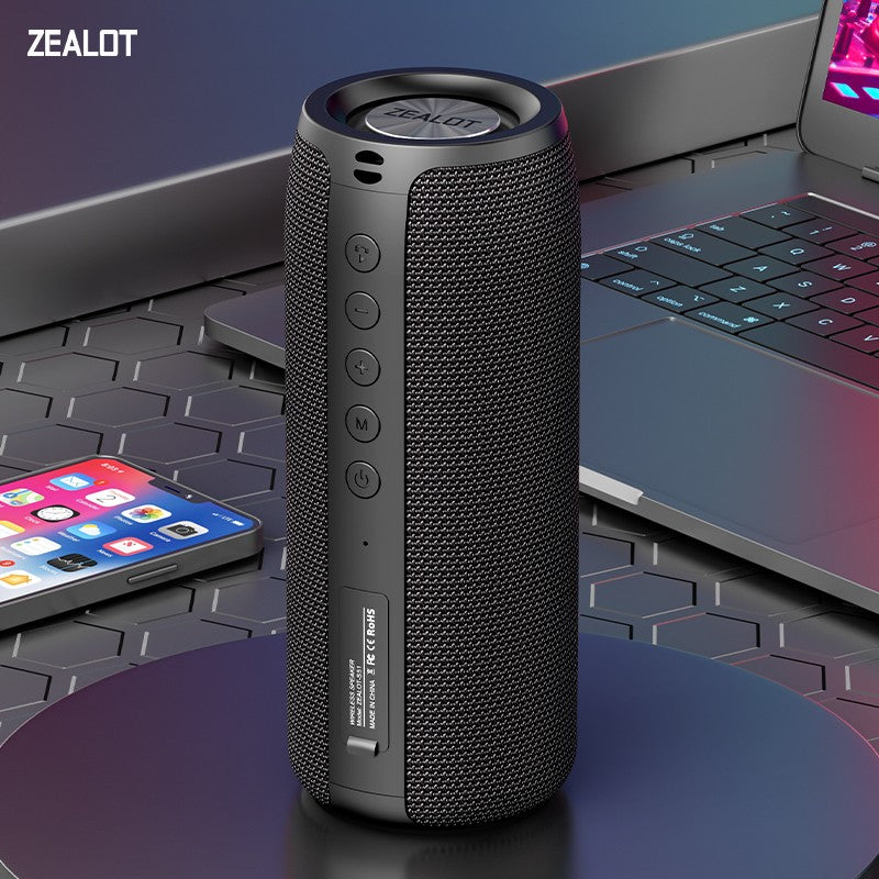 ZEALOT-S51 TWS Alto-falante Bluetooth Portátil Subwoofer de Graves Sem Fio Alto-falantes Externos À Prova D'água Caixa de Som Subwoof Suporte TF