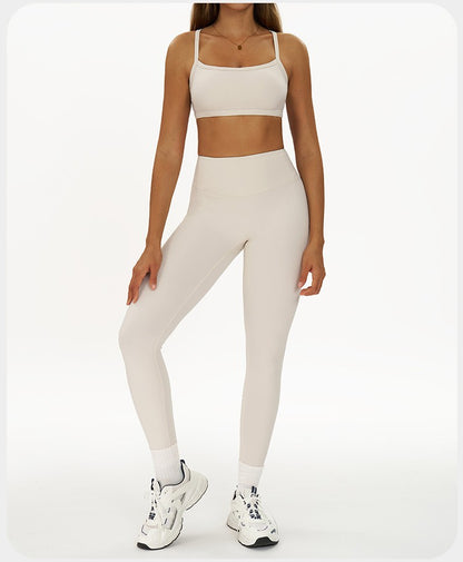 2 Pieces Women's Tracksuit Seamless Yoga Set Workout Outfit Sportswear Gym Clothing High Waist Leggings Fitness Bra Sports Suits