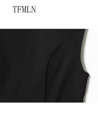 Elegant 2025 Autumn Women Big Bow Mini Dresses Fashion Chic Sleeveless Slim Causal Dress Street Back Zipper Party Sweet Dress