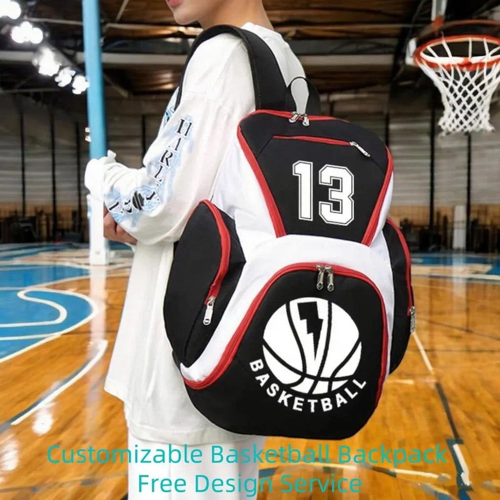 Custom Team Basketball Backpack Personalized Sports Bag with Free Logo Name Professional Gear Backpack for Players Training