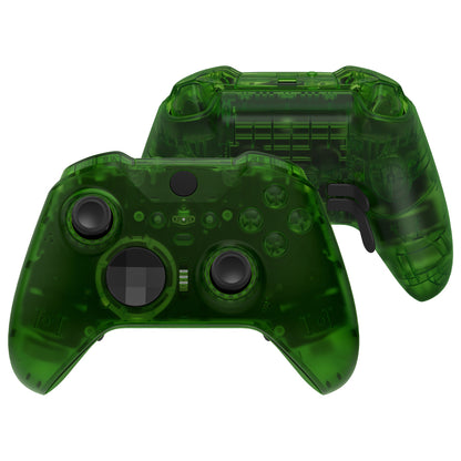 eXtremeRate Clear Full Set Shell w/Buttons Replacement Faceplate Back Plate for Xbox Elite Series 2 Core Controller - Model 1797