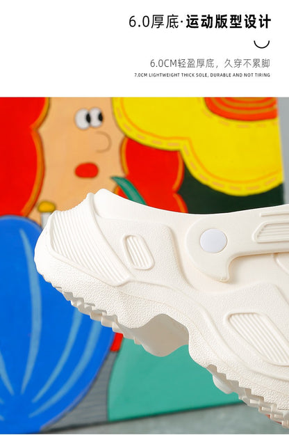 New Clogs Shoes For Women Men Platform High-heeled Outdoor EVA Non-slip Waterproof Sandals Comfortable Soft Heightening Shoes