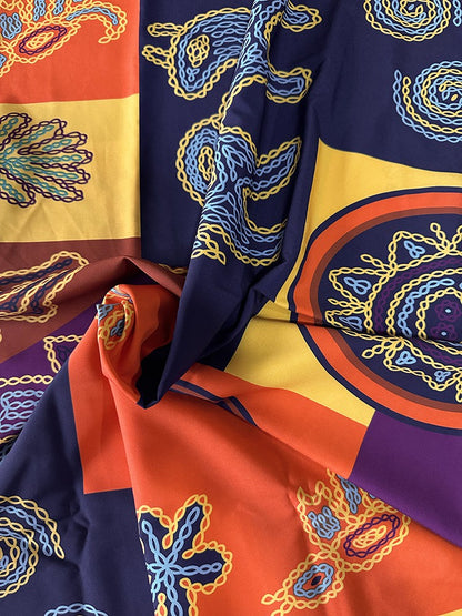 2024 European and American Cross Border Women's New Dress V-neck Sleeveless Sexy Printed Large Hem Foreign Trade Dress