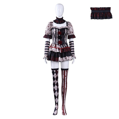 Terrifier Art Clown Joker Cosplay Costume Dark Clown Full Set for Men Women Role Play Horror Dress Suit Halloween Carnival Party