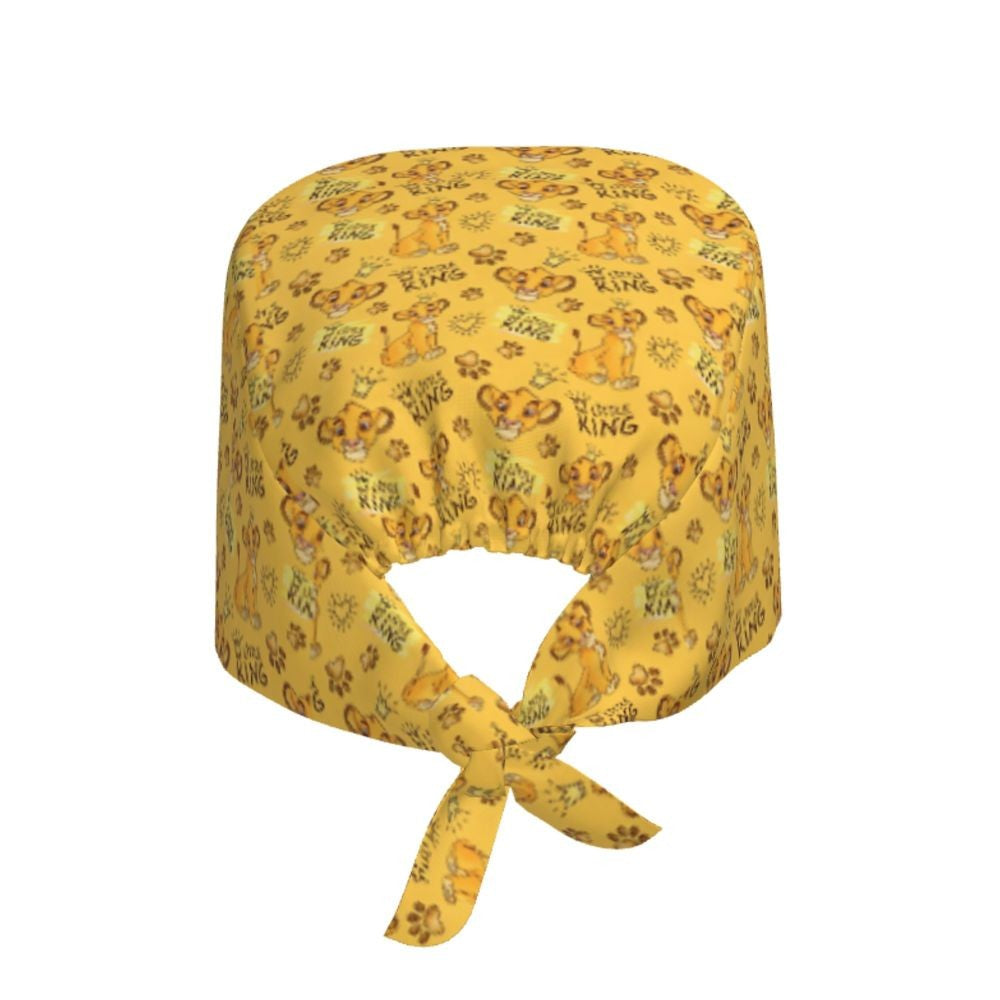 Boné cirúrgico personalizado O Rei Leão, divertido, para homens e mulheres, chapéu de esfoliação, gorro de enfermeira para dentista