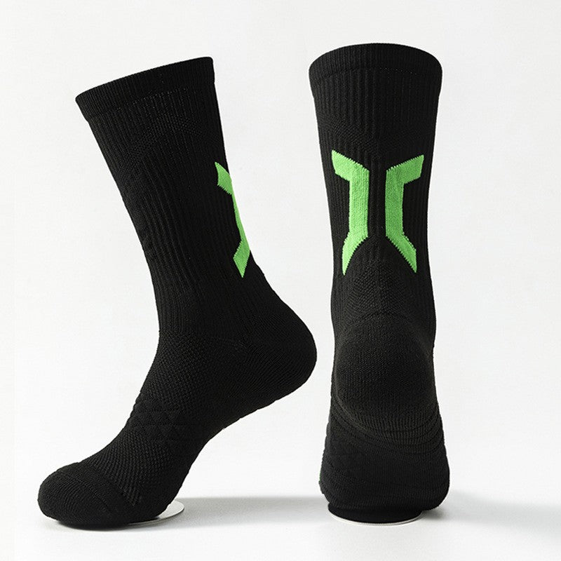 1/3 pairs professional men's basketball socks with thick towel bottom breathable sports socks men's long badminton socks