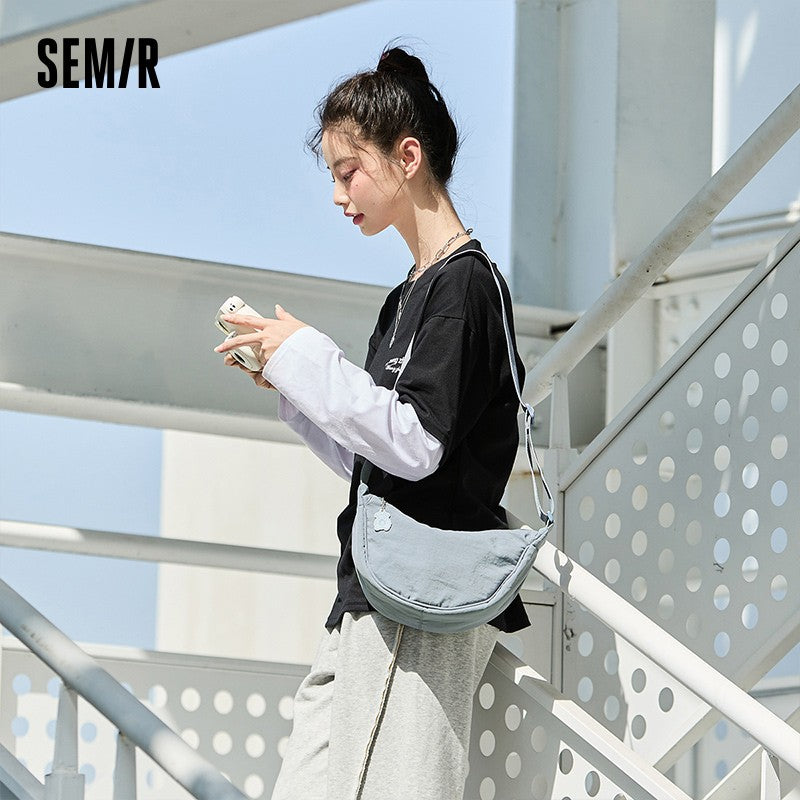 Semir Crossbody Bag Women 2025 New Chest Bag Macaron Color Dumpling Bag  Minimalist Waist Pack Shoulder Purse