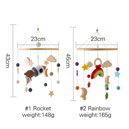 Baby Wooden Bracket Bed Bell 0 6 Months Toy Bracket Accessories Hanging Bracket Soft Mobile On the Bed Baby Room Decoration Crib