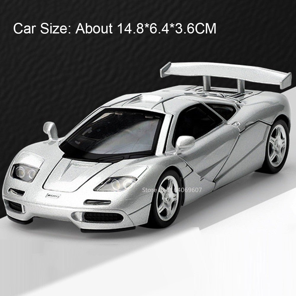 1:32 720S F1 Modelo Miniatura Carros Esportivos Liga Fundida Ornamento Supercarros Som Luz Portas Abertas Puxar Para Trás Presentes Infantis
