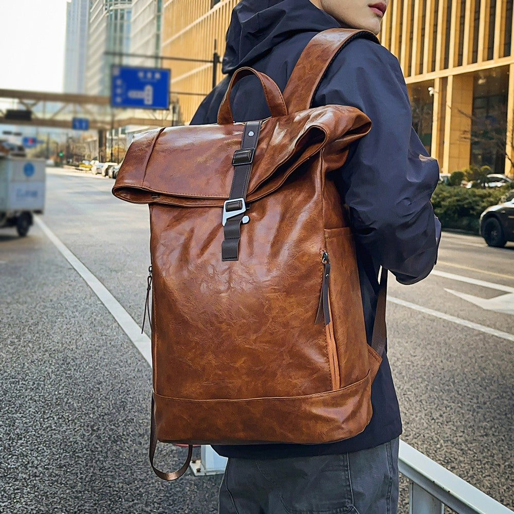 Advanced Retro Backpack for Men, Fashionable and Versatile, Trendy Brand Casual Backpack, Computer Travel Backpack