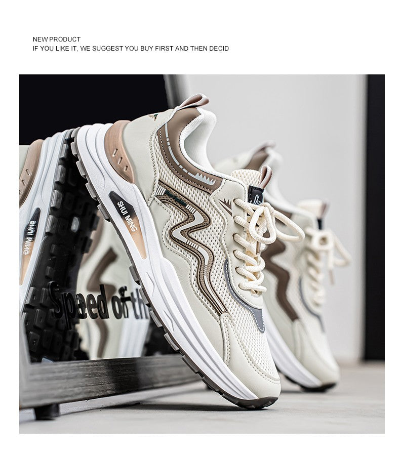 Men's Breathable Running Shoes Anti-skid Athletic Sneakers 2025 Casual Shoes Walking Shoes Lightweight Trendy Casual Sports Shoe