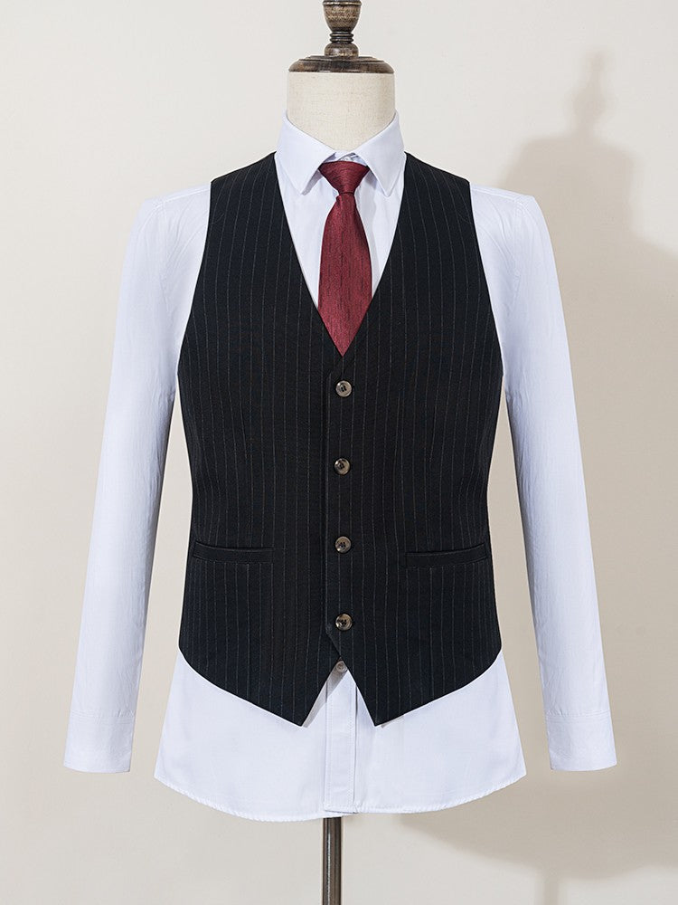 ST Cassy high-quality blue striped suits for men slim fit luxurious and elegant men's business suit 3-piece set full men's suit