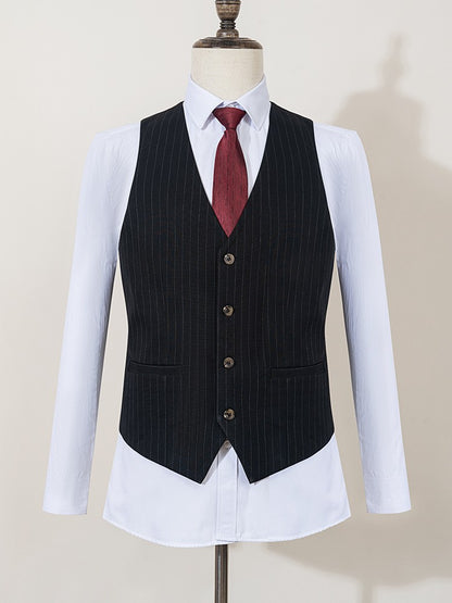 ST Cassy high-quality blue striped suits for men slim fit luxurious and elegant men's business suit 3-piece set full men's suit