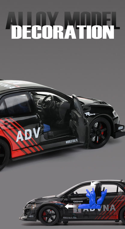 1:32 Mitsubishi Lancer Evolution EVO Pista Pintado Sports Metal Liga Modelo de Carro Fundido Veículo em Miniatura Miniatura GT Presente Amigo