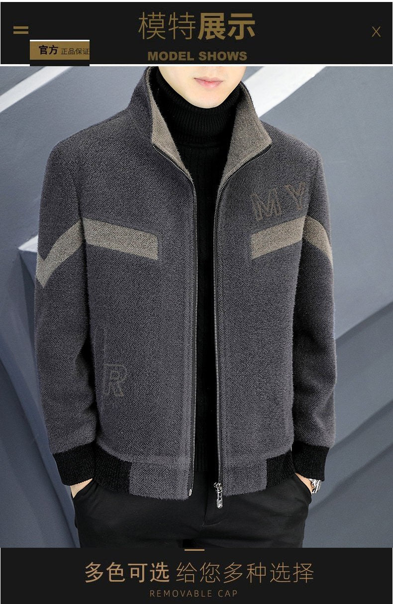 Autumn/Winter Men's Wool Blends Jacket Short Korean Short Casual Business Woolen Coat Thick Warm Social Streetwear Overcoat