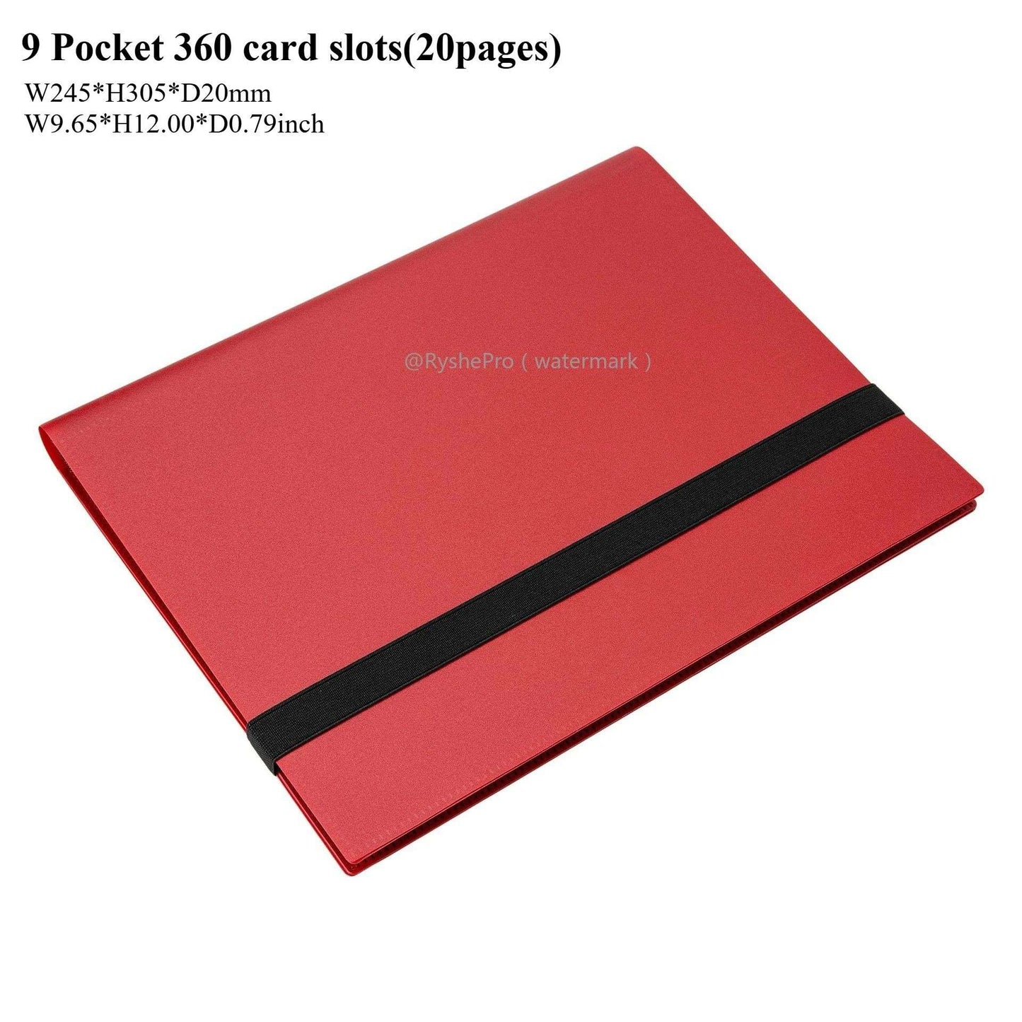 Fichário de cartas com 9 bolsos Álbum de exibição de cartas de troca Fichário de 360 bolsos de carregamento lateral para TCG Yugioh MTG Jogo Livro de cartas