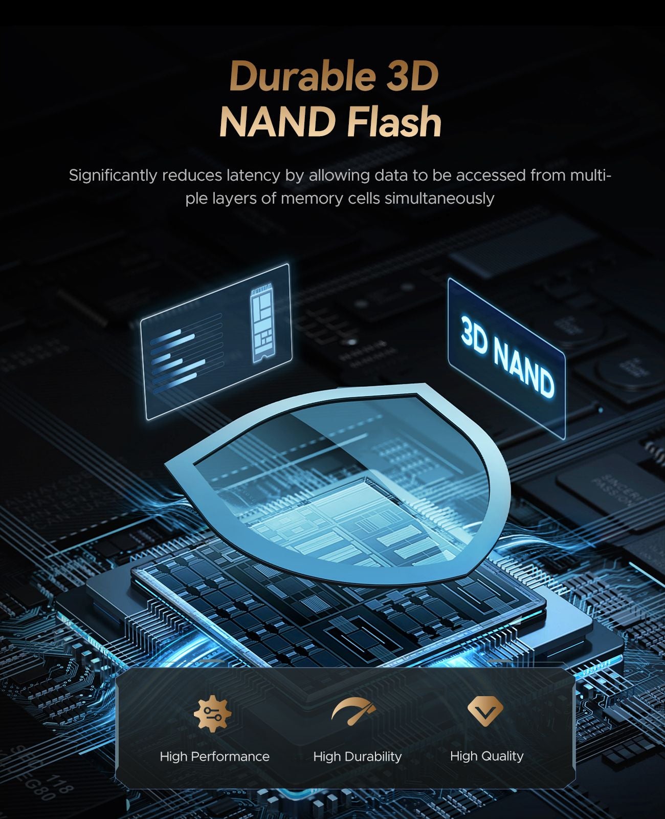 ORICO e7400 PCIe4.0 M.2 NVMe SSD PS5 7400MB/S Unidade de estado sólido interna Gen4 para computação de alto desempenho e gamers com uso intenso