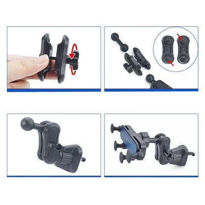 Double socket arm with 17mm Dual Ball Head Adapter for Cellphone holder for Magnetic Phone Mount Foldable Mount Accessories