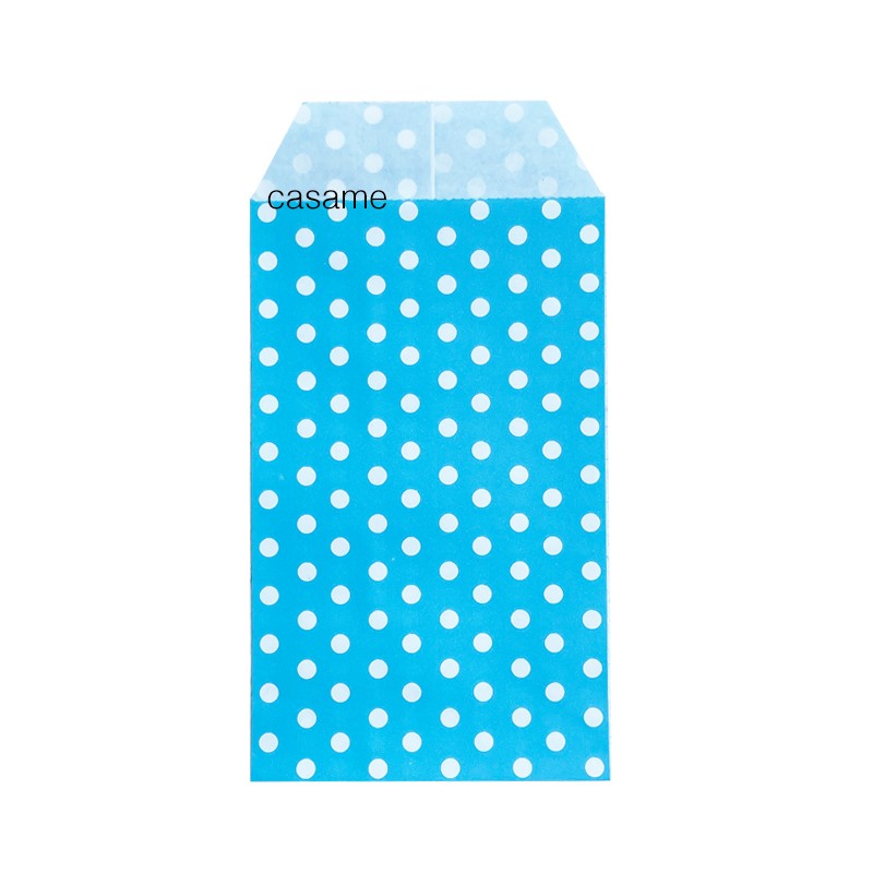 10/25/50 Pcs Small Sack Pouch Mini Dot Kraft Paper Bags Wedding Party Invitation Greeting Cards Paper Gift Bag Birthday