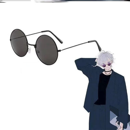 Satoru Gojo Cosplay Patch Glasses Anime Jujutsu Kaisen Cosplay Accessories Gojo Half Face Mask Masquerade Halloween Party Custom