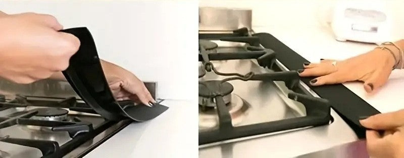 Stove Counter Gap Cover Kitchen Silicone Heat Resistant Mat Gas Stove Protector Slit Cleaning Pad Oil Dust Seal Cooker Cover 1pc