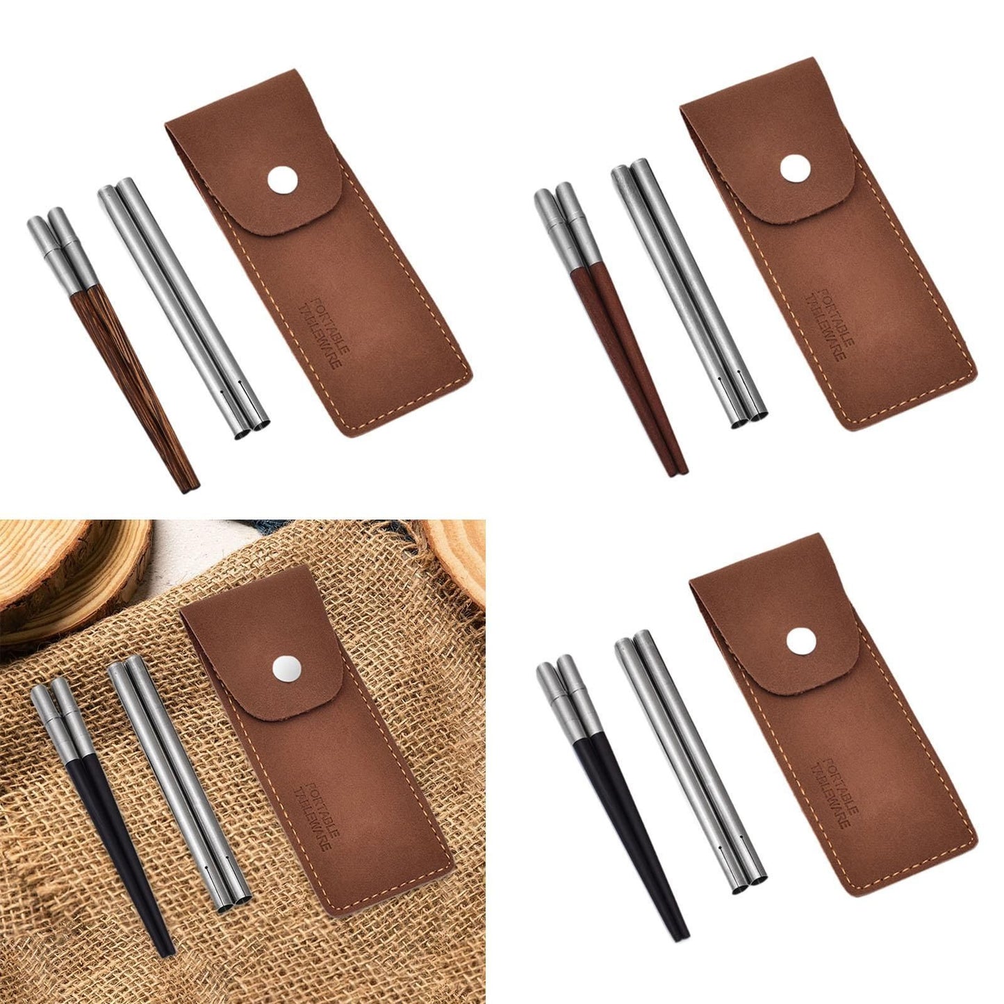 Hashis de Madeira Portáteis, Leves e Versáteis com Bolsa de Armazenamento para Uso Externo