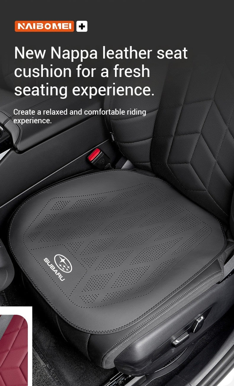 Almofada de Assento Ventilada de Couro para Carro Capa de Assento para Subaru STI Brz Wrx Xv Ascent Forester Outback Impreza Legacy Acessórios