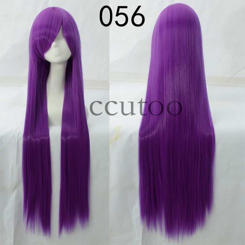 ccutoo 100cm Peruca de Cosplay Reta Sintética de Cabelo Longo de Alta Temperatura 82 Cores Disponíveis