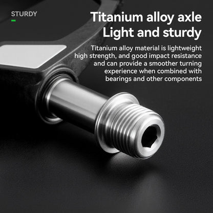 ROCKBROS Bicycle Pedals Lightweight Carbon Fiber Self-Locking Pedals With Cleats SPD Waterproof Sealed Bearing Road Bike Pedals