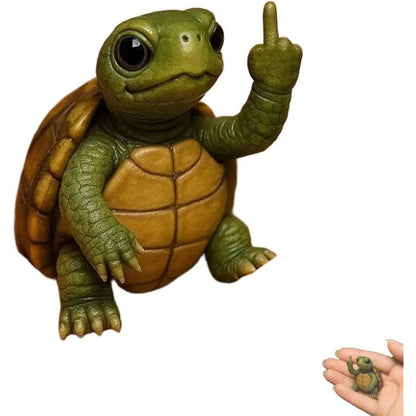 Funny Animal Middle Finger Statue - Cute Resin Mini Sculpture for Desk, Perfect Offices Prank Home Decor Modern Style Figurines