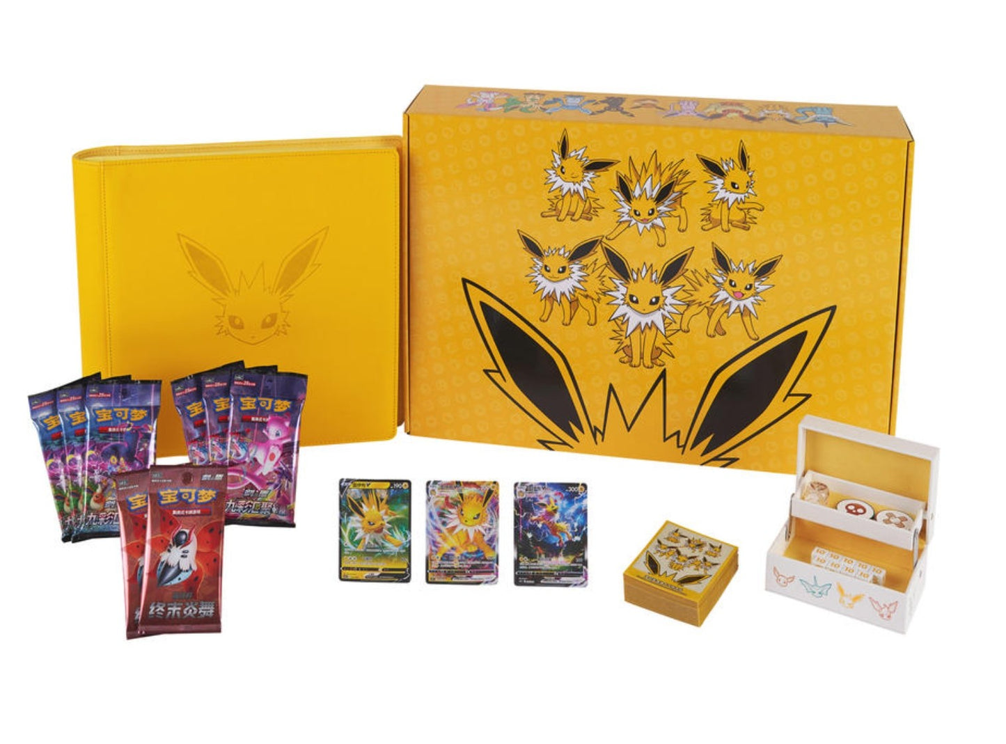 Coleção de Cartas Pokémon TCG Eevee Edição Especial Chinesa Avançada Simplificada 6.0 Coleção de Brinquedos e Jogos Personalizados Caixa de Presente
