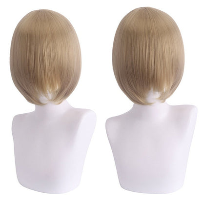 cosplay wig, face-controlling, short hair, thickened version, face-controlling style, colorful Synthetic fiber wig