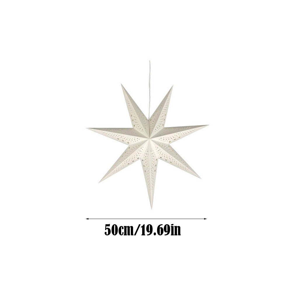 New 50/70cm Hollow Star Pendants Christmas Decorations Eid Mubarak Star Lanterns Folding Hanging Paper Stars Party Decorations