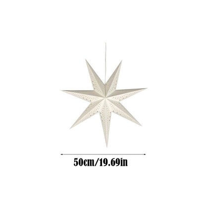 New 50/70cm Hollow Star Pendants Christmas Decorations Eid Mubarak Star Lanterns Folding Hanging Paper Stars Party Decorations
