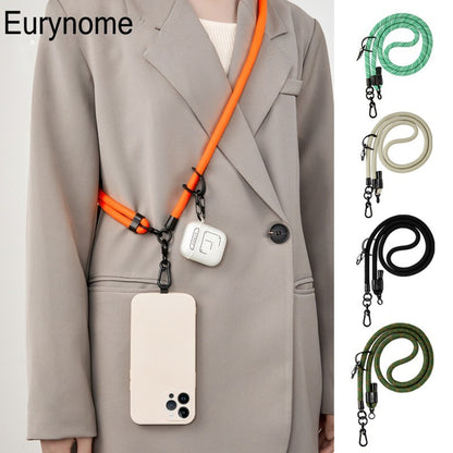 Cordão de Telefone Ajustável 1 Cm de Diâmetro Capa Universal Externa Transversal Ombro Cartão Corda de Pescoço Clipe Alça de Pulso Anti-perda