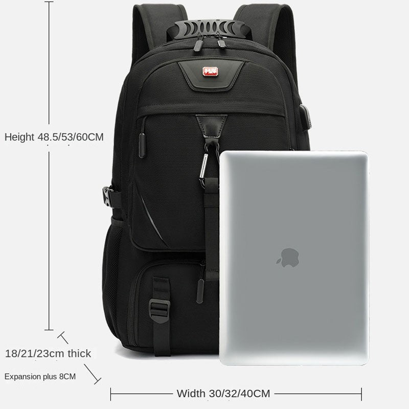 Mochila Masculina Unisex 50/60/80L Externa USB de Grande Capacidade para Viagem Mochila Esportiva para Trekking, Caminhada, Acampamento