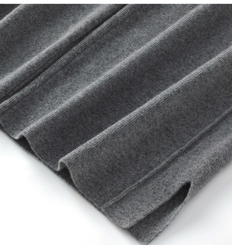 High Waist Wide Leg Woolen Pants Women's Loose Casual Black Long Trousers Autumn Fashion Elegant Commuting Style