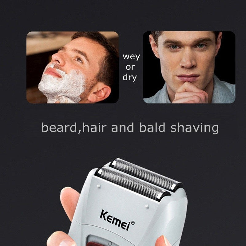 Original Kemei Finishing Fade Rechargeable Electric Shaver Hair Beard Cleaning Electric Razor For Men Bald Head Shaving Machine